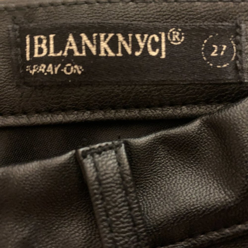BLANK NYC Midrise Skinny Faux Leather Pants - Picture 3 of 3